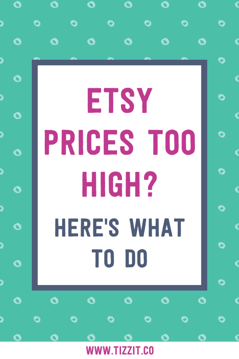 Are your handmade prices TOO high? Here's what to do