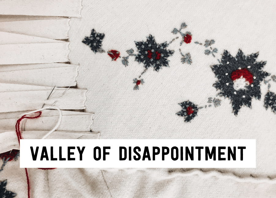 Valley of disappointment | Tizzit.co - start and grow a successful handmade business