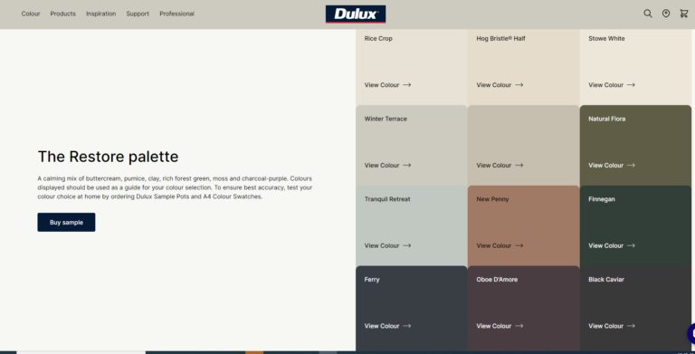 Dulux - The Restore palette | Tizzit.co - start and grow a successful handmade business