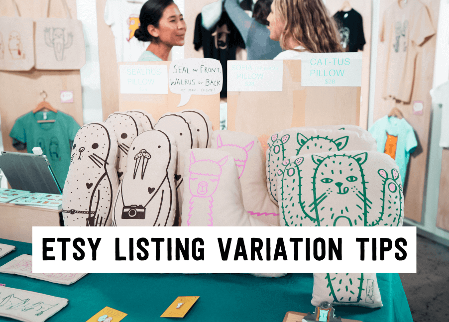 Etsy Variation Tips - plush example | Tizzit.co - start and grow a successful handmade business