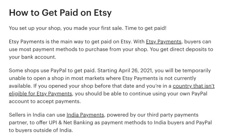How to get paid on Etsy | Tizzit.co - start and grow a successful handmade business