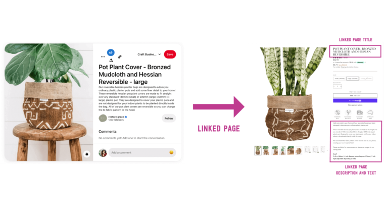 Pinterest algorithm 2023 - pot plant cover | Tizzit.co - start and grow a successful handmade business